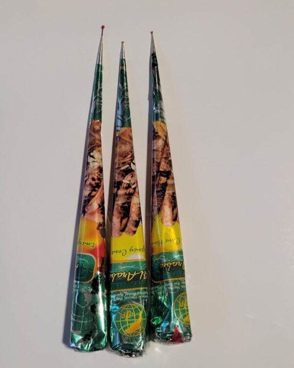 3 Pack Zenia 100% Natural Henna Cones - Organic Temporary Tattoo Kit Red
