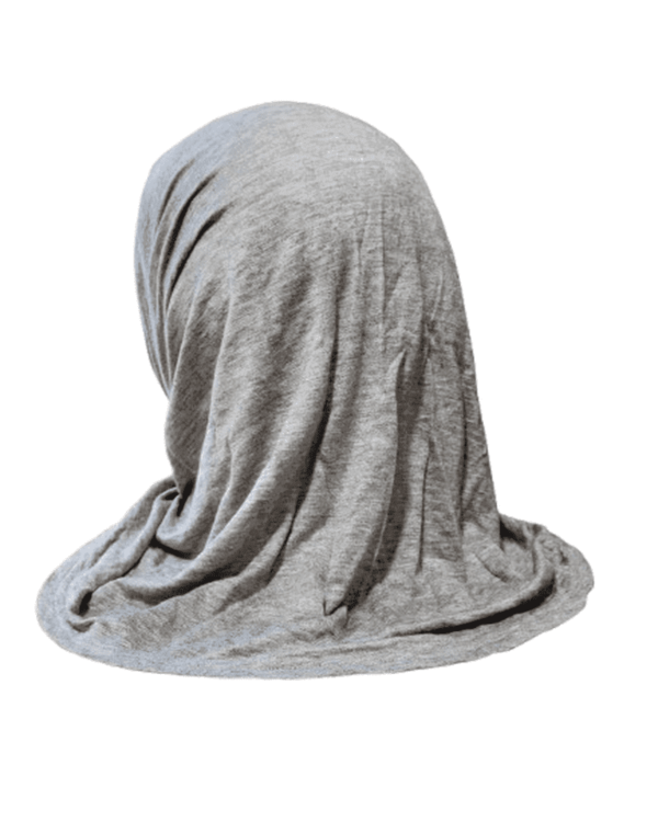 Adorable Gray 2Pcs Amira Hat Muslim Under Scarf Bonnet Cap for Baby Girls 2-3 Years - Image 2