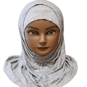 Adorable Gray 2Pcs Amira Hat Muslim Under Scarf Bonnet Cap for Baby Girls 2-3 Years