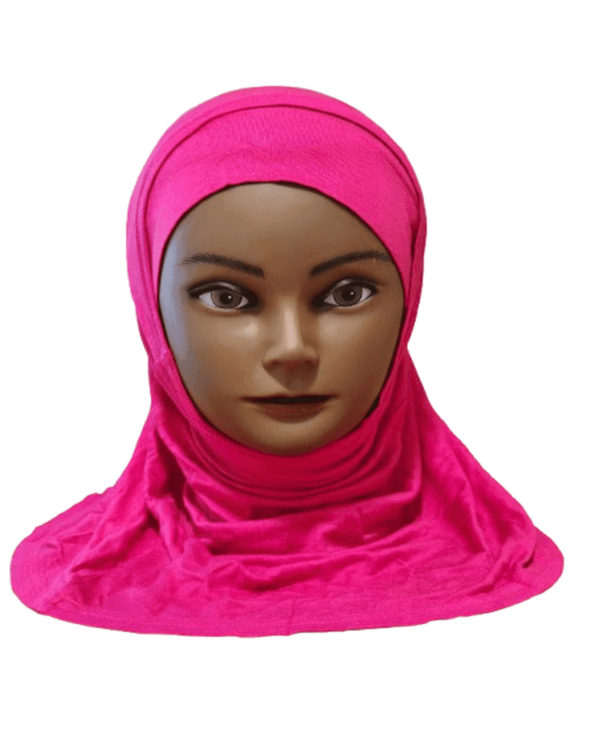 2Pcs Hijab Pink Amira Hat Muslim Under Scarf Bonnet Cap for Baby Girls Aged 2-3-Stylish and Comfortable Headwear for Young Muslim
