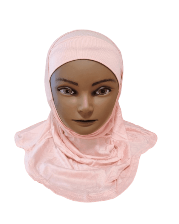 2Pcs Hijab Pink Amira Hat Muslim Under Scarf Bonnet Cap for Baby Girls Aged 2-3-Stylish and Comfortable Headwear for Young Muslim