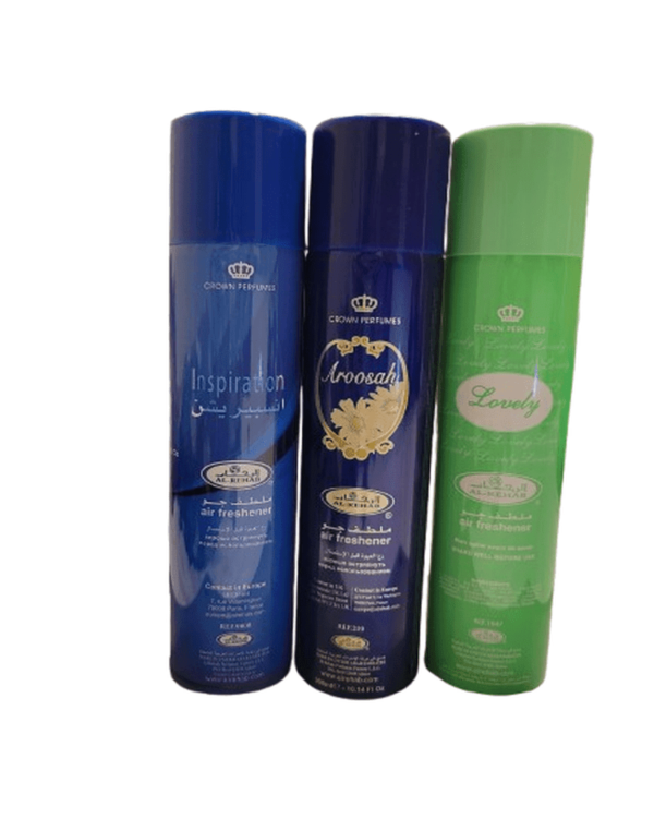 Al Rehab Air Freshener 300ml Crown Perfume Room Spray Aerosol Fragrance Sandra Long Lasting Scent for Home and Office 3piece: Premium Long Lasting Room Spray for Home and Office