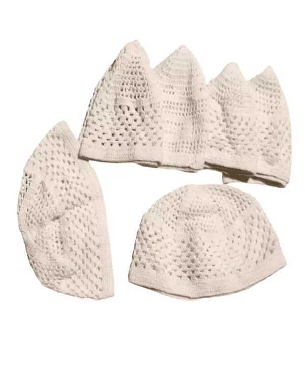 6 Piece Men's Islamic Kufi Skull Cap  Muslim Prayer Hat Collection - Image 2