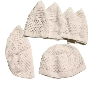 6 Piece Men's Islamic Kufi Skull Cap  Muslim Prayer Hat Collection