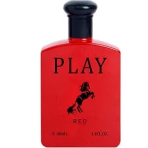 Lomitin Play Red Cologne for Men 3.4oz Natural Spray - Long Lasting Eau de Toilette