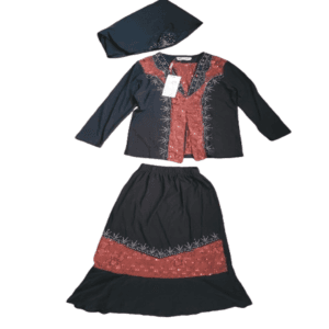 Stylish Girls Abaya Sets and Skirt Dresses in Polyester for Ages 2-8